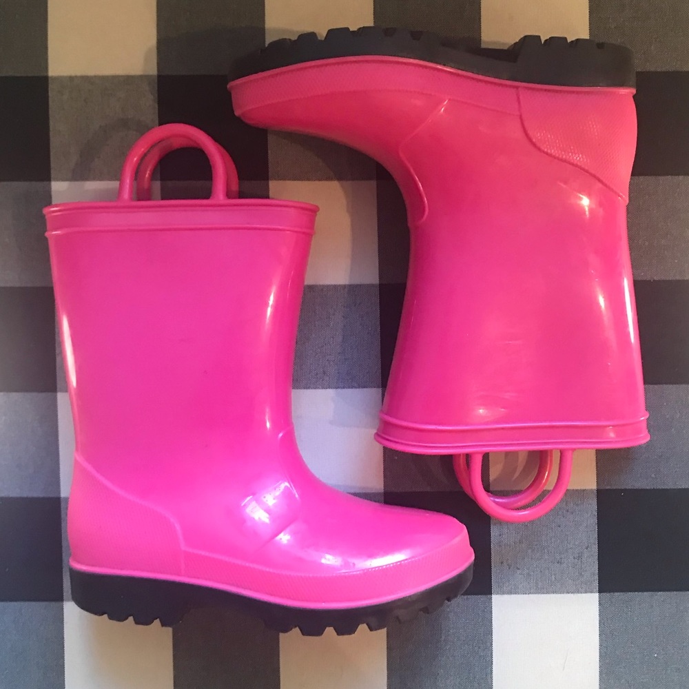 Girls Pink Rainboots